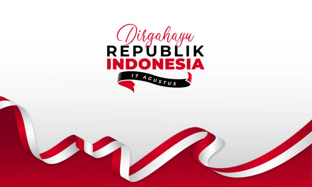 happy indonesia unabhängigkeitstag hintergrund banner design. - garuda stock-grafiken, -clipart, -cartoons und -symbole