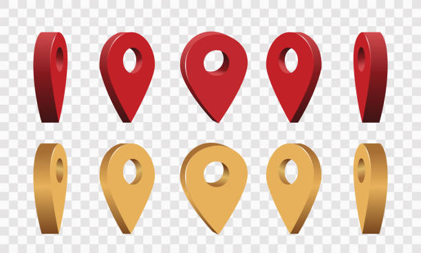 3D render, vector graphics pointer for the map. Geolocation point. GPS navigation 3D render, vector graphics pointer for the map. Geolocation point. GPS navigation 3 d glasses stock illustrations