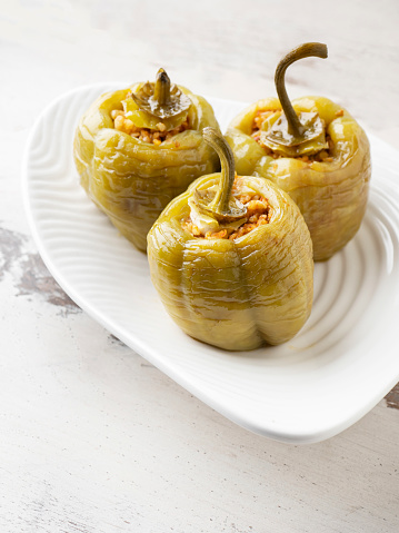 Stuffed Pepper, Stuffed, Dolma, Green peppers, Food and drink, Green Bell Pepper, Baked, Arabic Style, Pepper - Vegetable, Ramadan, Fitness and wellness, Passover, Eid Al Fitr