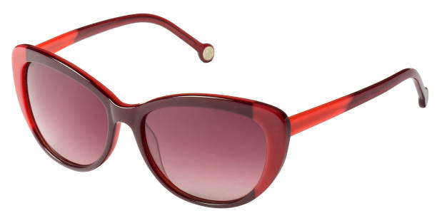 istock Red stylish fashion sunglasses on white 1408051495