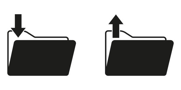 drukować - file open paper document stock illustrations