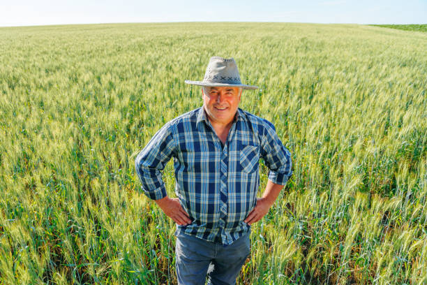 istock Positive worker in green field 1408053707