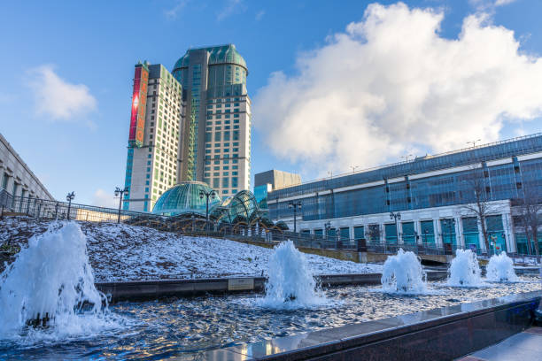 Niagara Falls, Ontario, Canada - December 19 2021 : Fallsview Casino Resort.