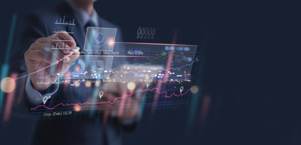 istock Business analysis and trading concept, Businessman, finance analyst using digital tablet, analyzing financial graph, stock market report, economic graph growth chart 1408057531