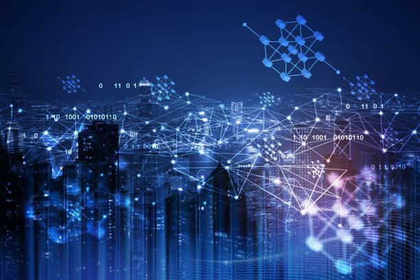 istock Blockchain technology futuristic and smart city background, electronics money, digital wallet with encrypted block 1408059205