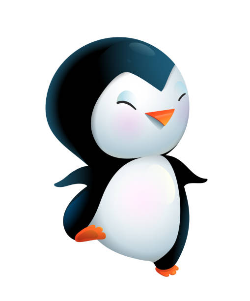 istock Cute Funny Penguin Doll Dancing Clipart for KIds 1408060602