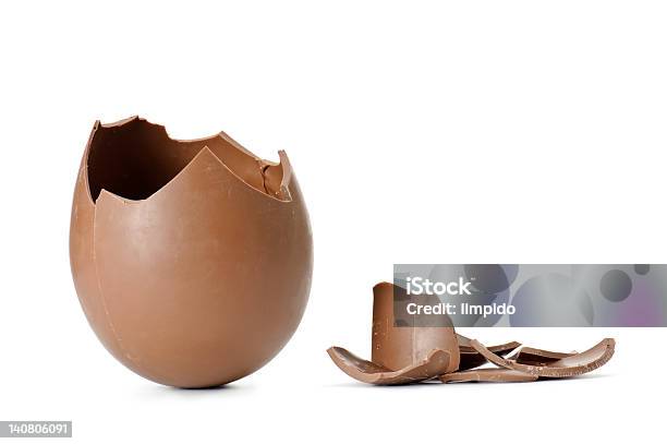 Huevo De Pascua Foto de stock y más banco de imágenes de Huevo de Pascua de chocolate - Huevo de Pascua de chocolate, Huevo de Pascua, Roto