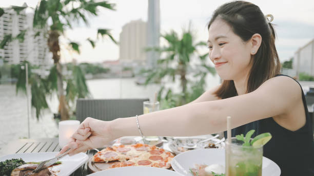 istock Happy outdoor food dinner celebration 1408063304