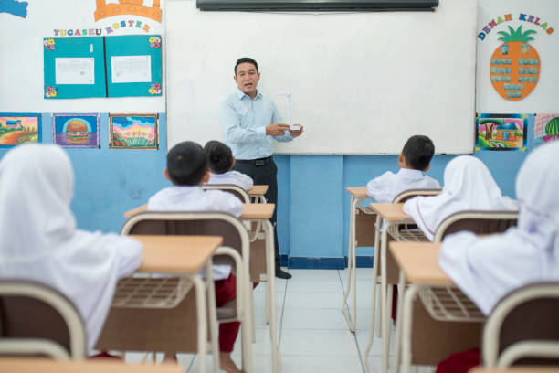 istock Teacher teaching concepts of windmill in the classroom to students 1408063907