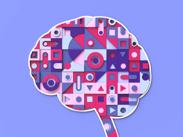 istock 3D abstract brain silhouette with geometric shapes 1408064792