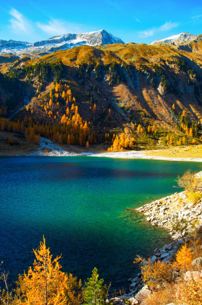 istock Autumn Alps mountain lake landscape 1408079173