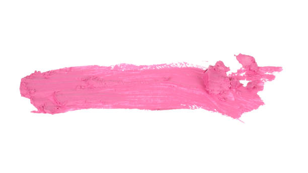 istock Pink lipstick smear smudge on white background 1408084681