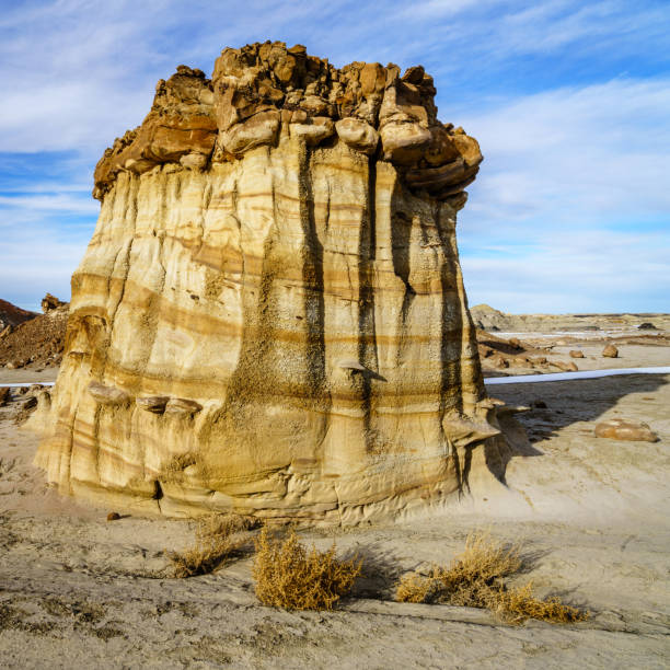 Rock formation in Bisti De-Na-Zin Wilderness area in New Mexico