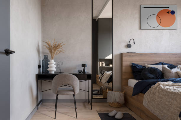 istock Home office area in bedroom 1408086957
