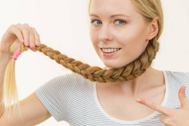 istock Blonde young woman with braid hair 1408090808