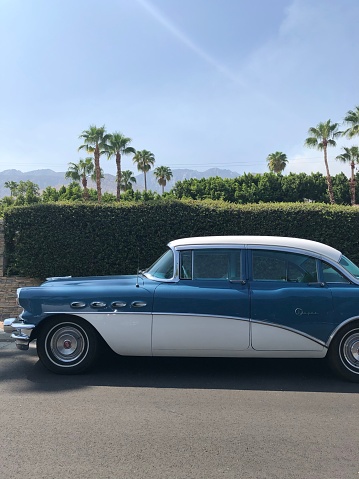 Classic car parked in Palm Springs