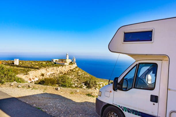 istock Caravan at Mesa Roldan lighthouse, Spain 1408103852