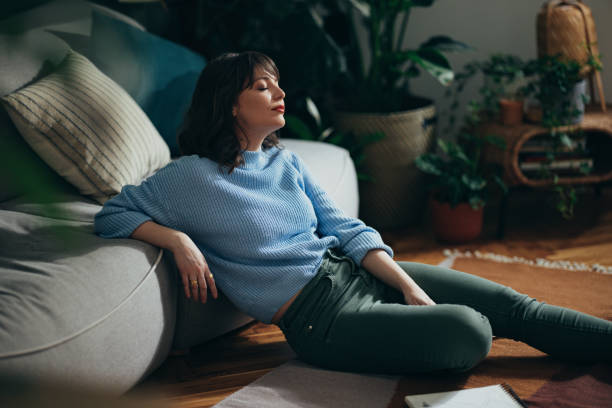 istock Happy Woman Relaxing At Home 1408110224