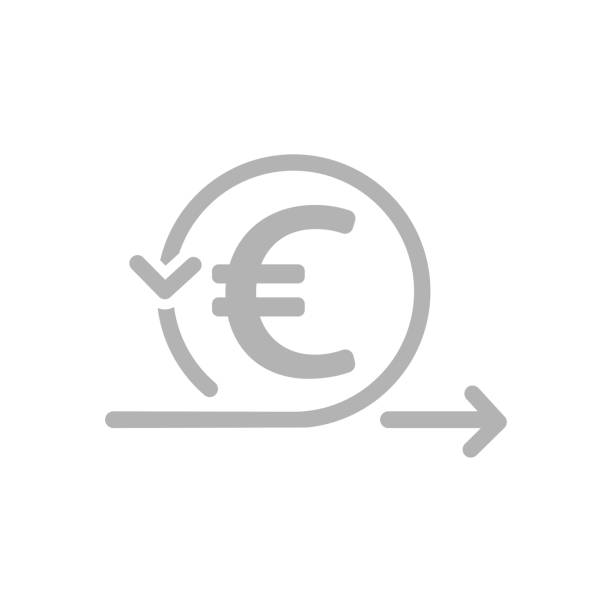 euro icon on a white background, vector illustration euro icon on a white background, vector illustration зарплата фельдшера stock illustrations