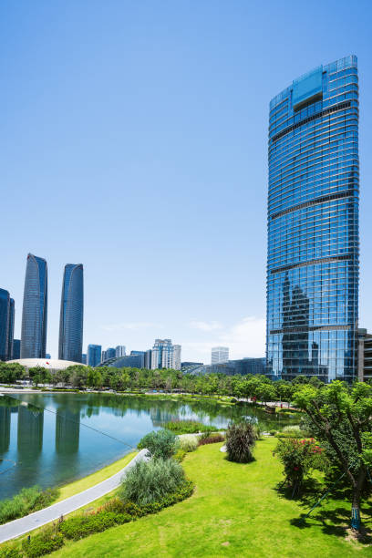 istock Modern financial city in the sunshine 1408120877