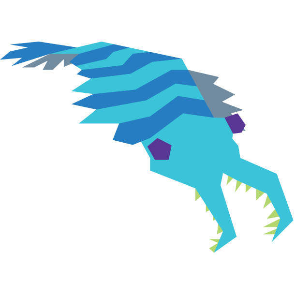 istock Colorful minimalistic illustration of an extinct prehistoric animal. 1408125303