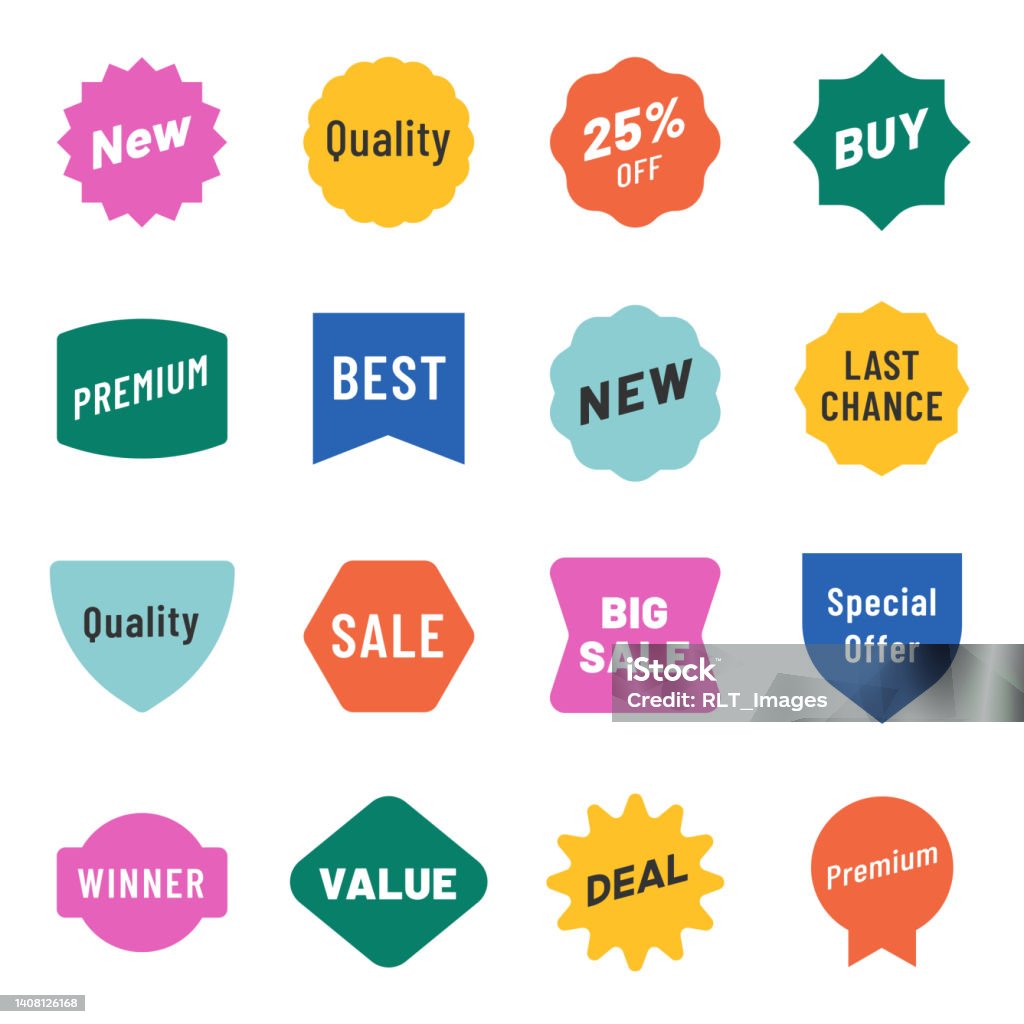 Myynnin ja markkinoinnin purskeet ja merkit — Color Asset Pack - Rojaltivapaa avainsanalla Tarra ja tyyppiä kuvapankin vektori Myynnin ja markkinoinnin purskeet ja merkit — Color Asset Pack - Rojaltivapaa avainsanalla Tarra ja tyyppiä kuvapankin vektori