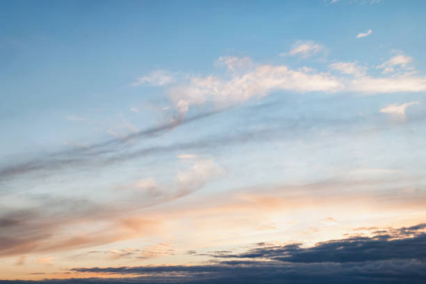 istock Colored sky with a gradation from warm to cold. Evening sky thank you for the day 1408127849