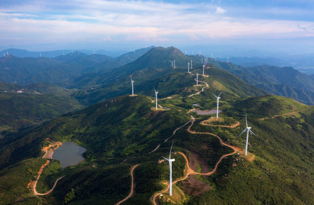 istock Wind power scene on the mountain 1408130756