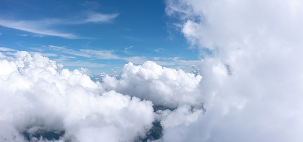 aerial photography sky clouds