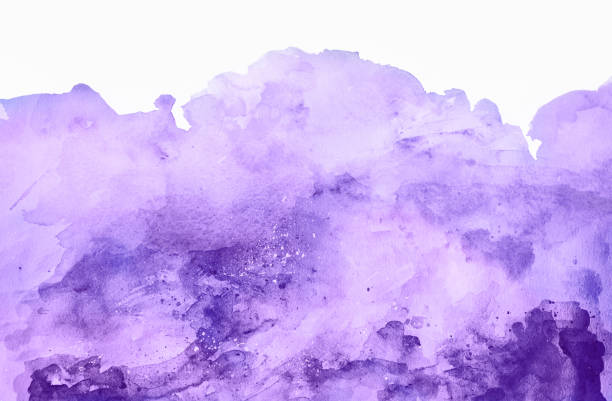 istock Purple watercolor background - abstract ocean 1408137643