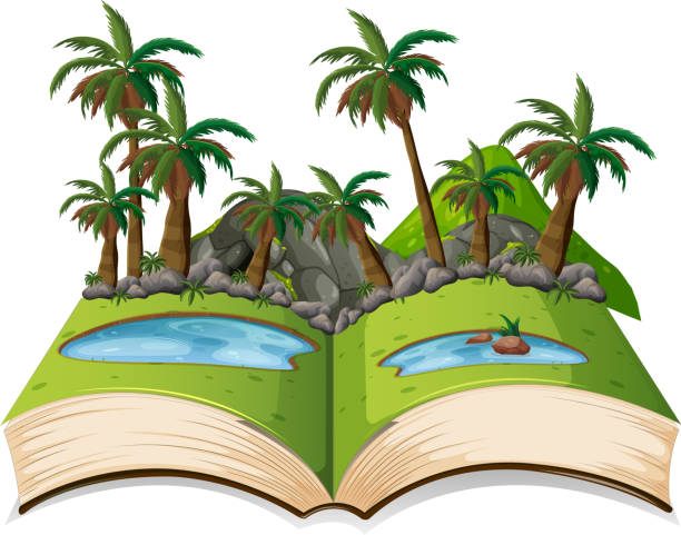 istock Book with nature scene of mountains 1408145118