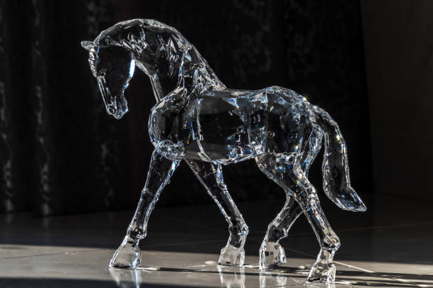 istock Crystal horse on a dark background 1408148760