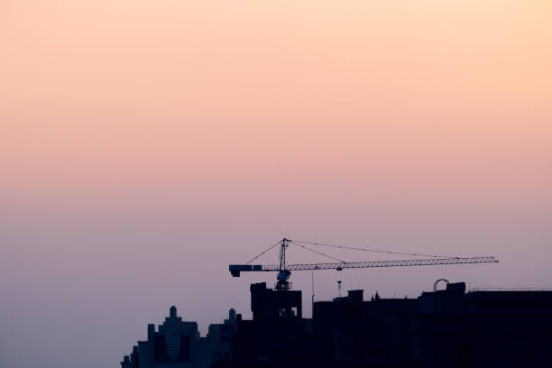City silhouette at dusk