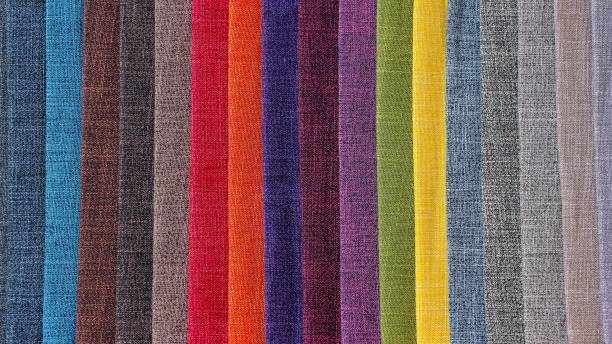 istock Colorful background, A stack of colorful fabric. 1408153953