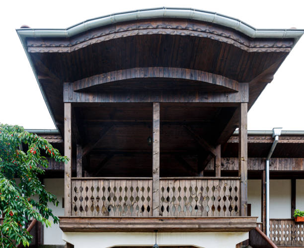 istock Detail from a wooden balcony 1408164698