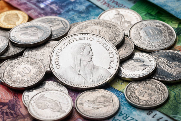 istock 5 franc coin rear view currency CHF Switzerland 1408166098