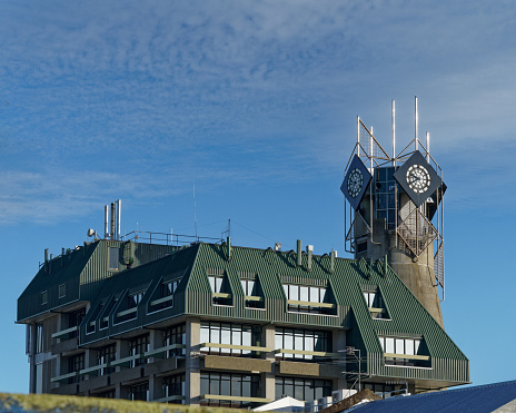 Nelson, Aotearoa / New Zealand - January 8, 2022: The Civic House clock tower building, Nelson City.