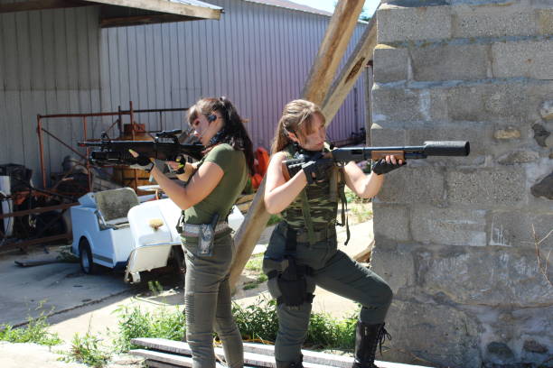 istock two female soldiers 1408172671