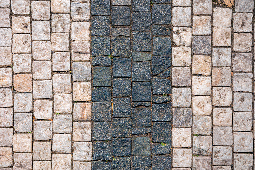 Background of granite paving stones.
