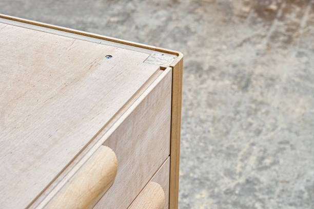 istock Chest of drawers from solid alder in process of production close up 1408186574