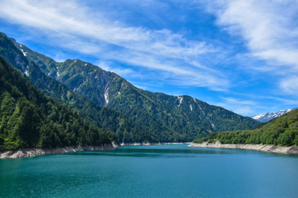 istock Water discharge from Kurobe Dam 1408189732