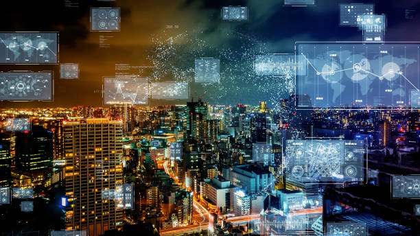 istock Smart city and communication network concept. Digital transformation. 1408189734