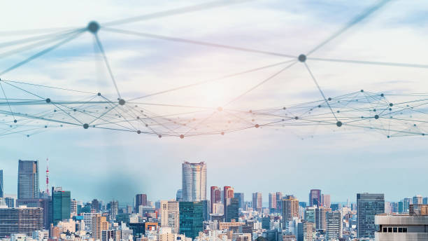 istock Smart city and communication network concept. 5G. IoT (Internet of Things). Telecommunication. 1408189880