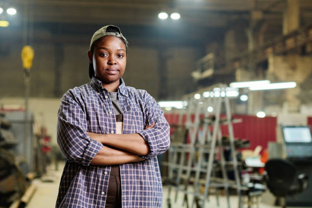 istock Industrial worker working at plant 1408191001