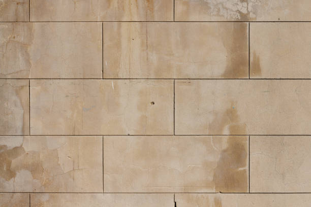 Old concrete block wall detail.
