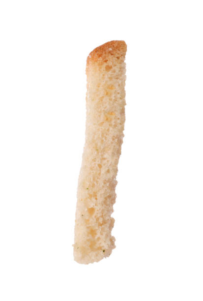 istock Tasty crispy wheat rusk isolated on white 1408195337