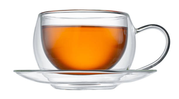 istock Glass cup of tea isolated on white background 1408198778