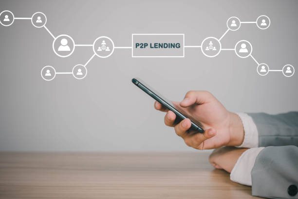 Peer-to-Peer landing concept, users communicate through mobile screens and connect with more people. Peer-to-Peer landing concept, users communicate through mobile screens and connect with more people. peer to peer stock pictures, royalty-free photos & images