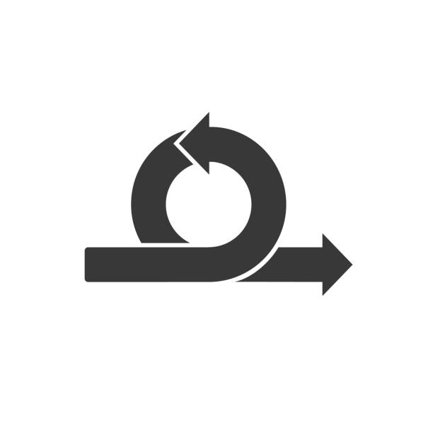 ilustrações de stock, clip art, desenhos animados e ícones de agile cycle icon, flexible methodology work, concept management business, arrow spin, editable stroke vector illustration - flexibility