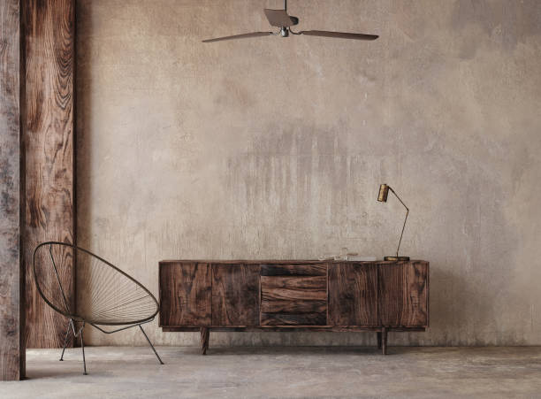 istock Rustic interior background with minimal furniture 1408202993